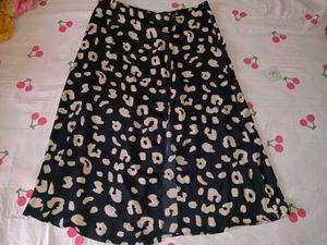 Black Printed Skirt