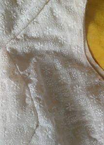 White Chikankari Blouse With Pearl Detailing