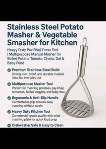 tainless Steel Potato Masher &amp; Vegetable Smasher f