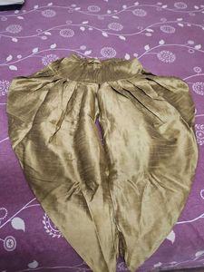 Golden Ethnic Dhoti Pants