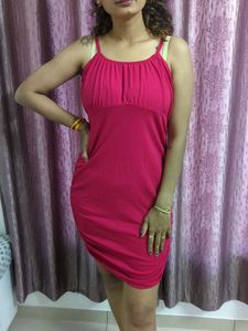 Pink Sleeveless Bodycon Dress