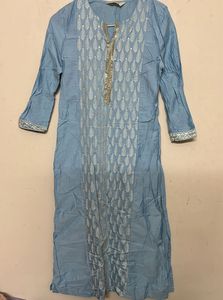 Blue Embroidered Kurta 🩵