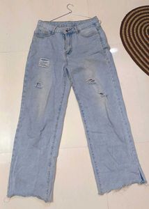 Crop Top And Wide Leg jeans