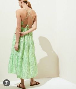 Marks &amp; spencer cotton Green Beach dress