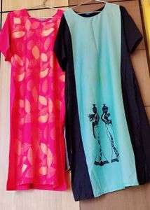 4 Colorful Women&#39;s Kurtas