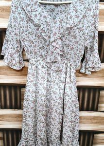 Floral Print Ruffle Dress