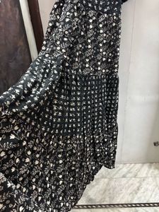 Black ethnic maxi dress