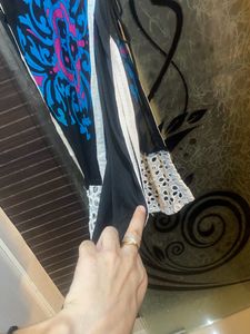 Imported  Fabric Black Kurta