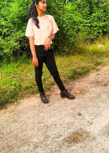 Stylish Peach Casual Top For Women
