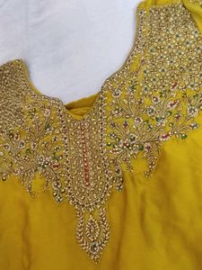Yellow &amp; Red Salwar Kameez Suit