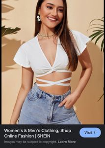 H&amp;M Tie Detail Top