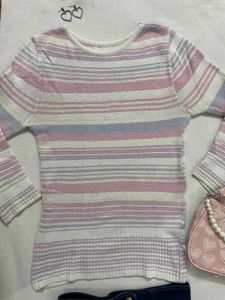 Striped Knit Sweater