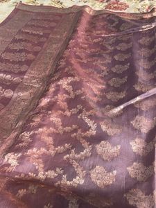 Purple Banarasi Silk Saree