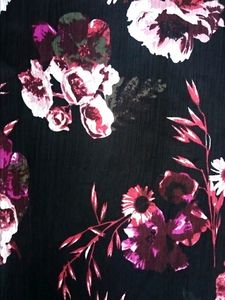 Red Tape Black Ruffle Sleeve Floral Top