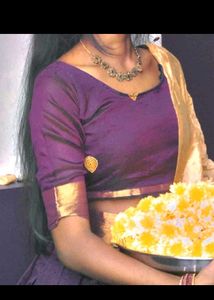 Traditional Purple Skirt Nd Blouse