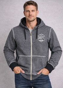 Men's Heather Gray Dept. Hoodie, M Size