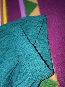 Green Pleated Palazzo Pants