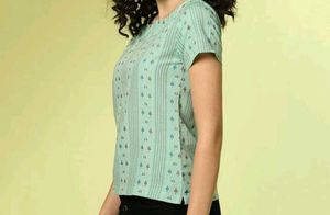 Cute Green Printed Top