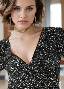 beautiful Sparkling Sequin Party Dress 😍