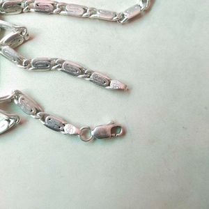 Slightly Used Pure Silver Figaro Chain 41.060 Gm