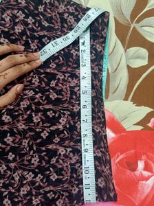 Tiered Floral Print Black Boho Skirt