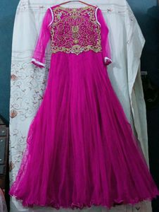 Beautiful Ethnic Purple Gown With Duppatta