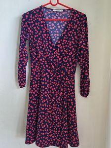 Oasis Heart Print Wrap Dress