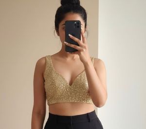 Gold Sequin Blouse