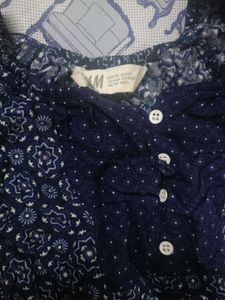 H&amp;M Blue print PlaySuit