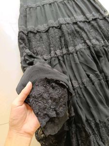 Elegant Black Lace Dress🩶
