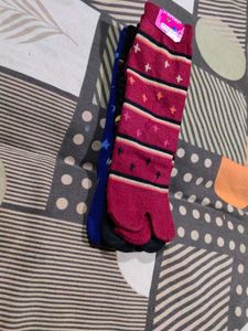 Colorful Toe Socks - Set of 3