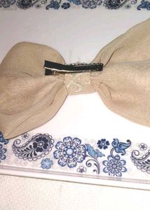 Tan Scrunchie &amp; Bow Set