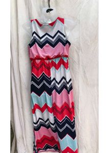 Colorful Chevron Maxi Dress