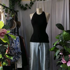 Black Halter Top