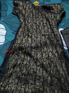 Elegant Black &amp; Gold Ethnic Suit