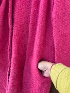 Pink Fuzzy Open Front Cardigan