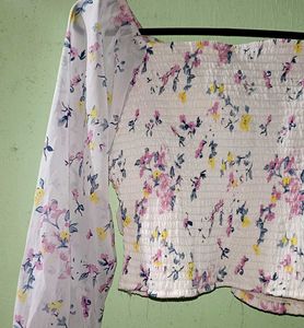 Floral Print Crop Top