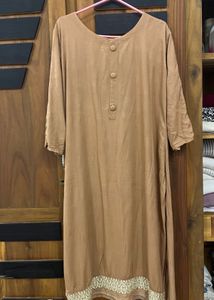 Elegant Brown Kurta Size XL