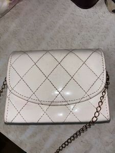 Mini White Sling Bag