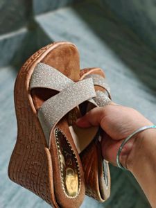 Sparkly Wedge Sandals