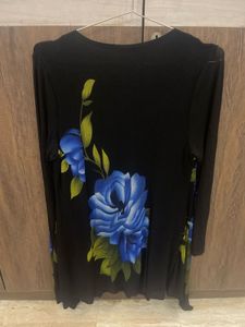 Floral Print black top