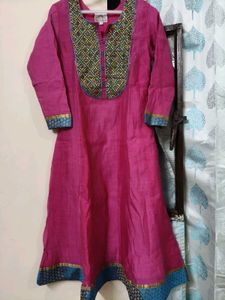 Elegant Pink Embroidered Anarkali