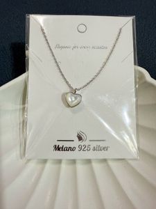 92.5 Silver Mother Of Pearl Heart Pendant