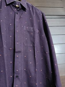 Louis Philippe Men Stylish Maroon Patterned Shirt