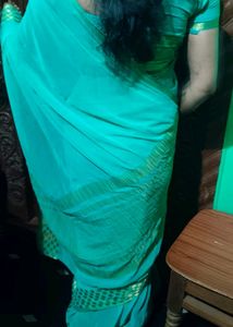 Distemper Color Saree With Blouse