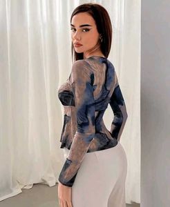 Stylish Patterned Long Sleeve Top