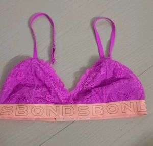 Magenta Net Bra