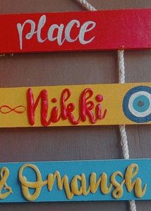 Handmade Wooden Name Plates For Home