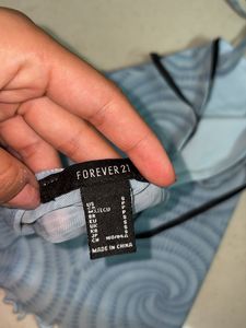 Forever 21 Blue Pinteresty Top Backless With S