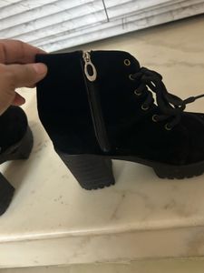 Stylish Black Heeled Booties